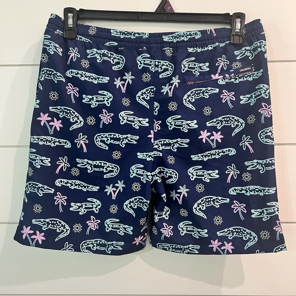 Chubbies Swim Trunks Youth XL 18-20 The Neon Glades NEW Lined Elastic Waist